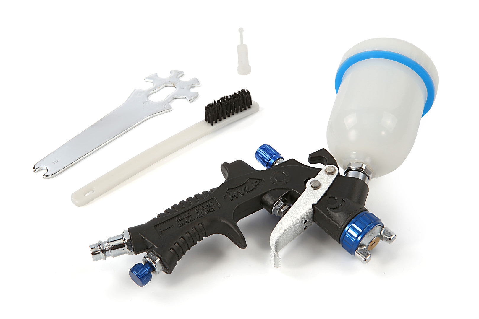 Pistola per verniciare a spruzzo – capacità 100 ml e ugello 0,8 mm, Hbm