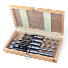 Set punte da trapano foro quadrato, set punte a scalpello per mortasatrice per lavorazione del legno, 5 dimensioni, scalpelli per fori quadrati, set di utensili in acciaio cavo, HBM Machines Olanda