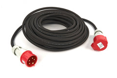 Cavo di prolunga 10 m - con presa 380 V, 16 a, cavo di prolunga elettrico trifase - ideale per cantiere / giardino - 5 poli, prolunga robusta per uso esterno