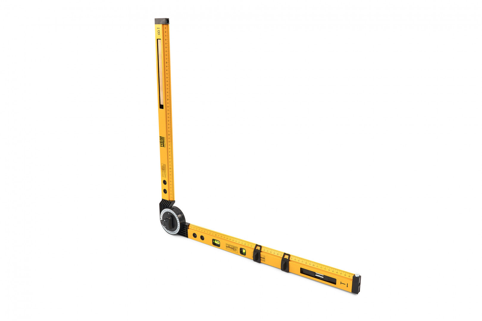 Squadra combinata regolabile, righello per angolo, righello combinato con bolla, squadrette da carpentieri, strumento di misurazione multifunzionale, squadra regolabile multiuso combinata con livella a bolla, 2 x 500 mm Hbm