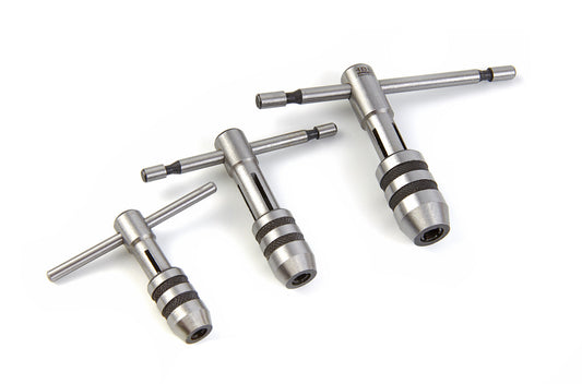 Maschi a mano set, 3 pezzi maschi per filettare M1.6-M4 M4-M6.3 M4.5-M8 maschi per filettare utensili a mano con giramaschi regolabile per maschi e filiere, Hbm Machines Olanda