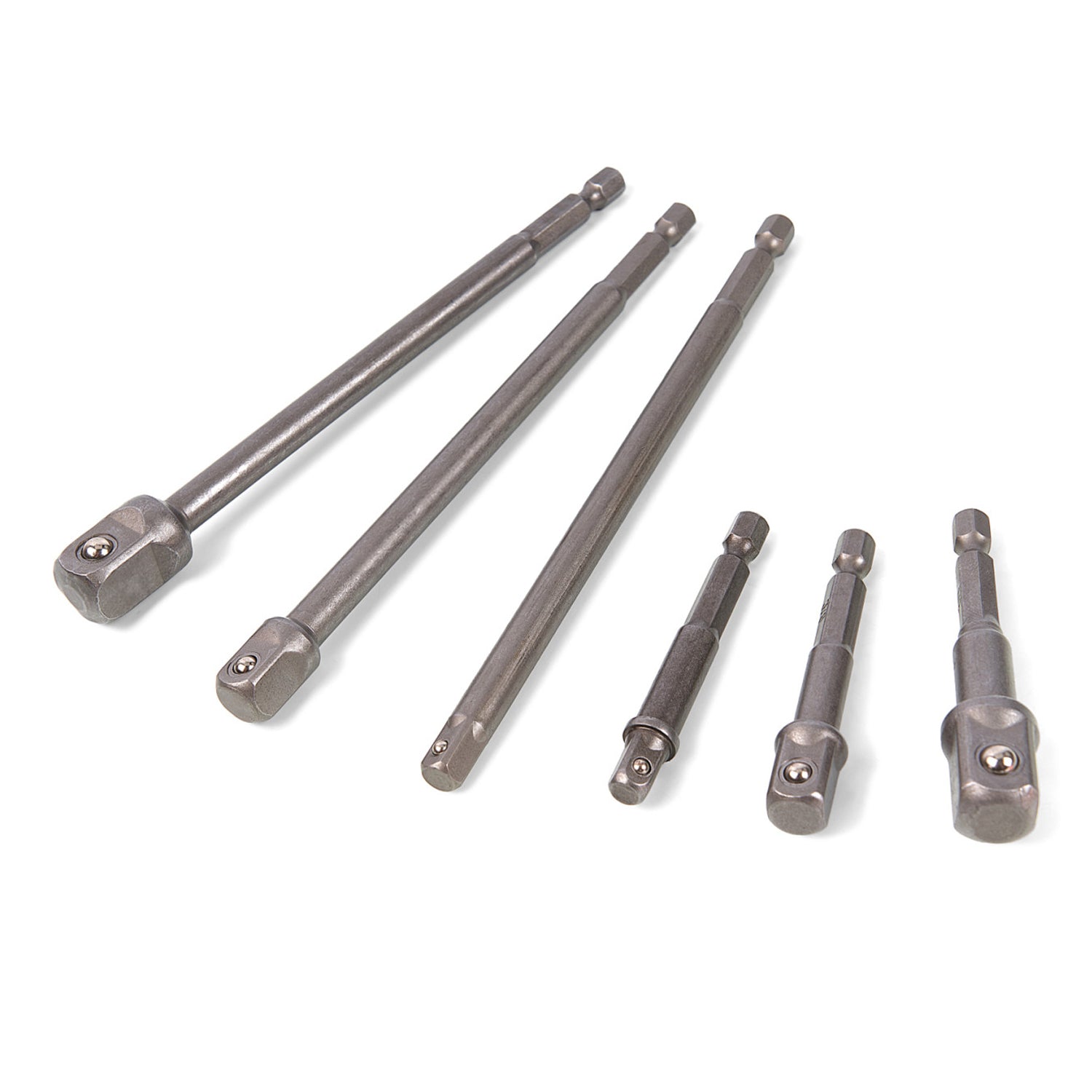 Set di adattatori per bussole a percussione e porta-biti magnetico, con estensione a scatto 6 pezzi