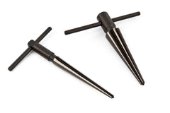 Alesatori conici da officina da 3-22 mm, alesatori conici per fori in metallo, alesatori manuali, alesatori con gambo conico, utensili conici, taper alesatore, con manico a T, 2 pezzi
