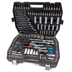 Valigetta utensili professionale 216 pezzi, serie di chiavi a bussola, con cricchetti, in acciaio Cr-V, prolunghe, kit attrezzi per auto, officina fai-da-te