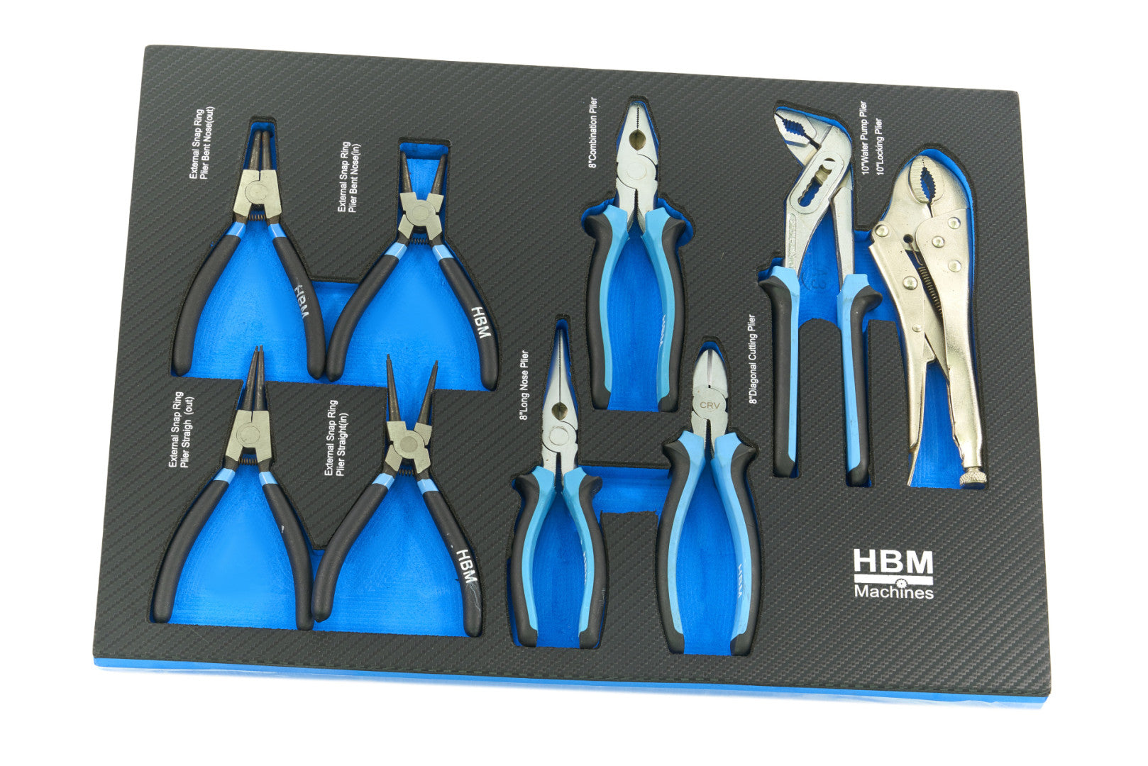 Set di inserti per 4 cassetti con 154 utensili di alta qualità, blu