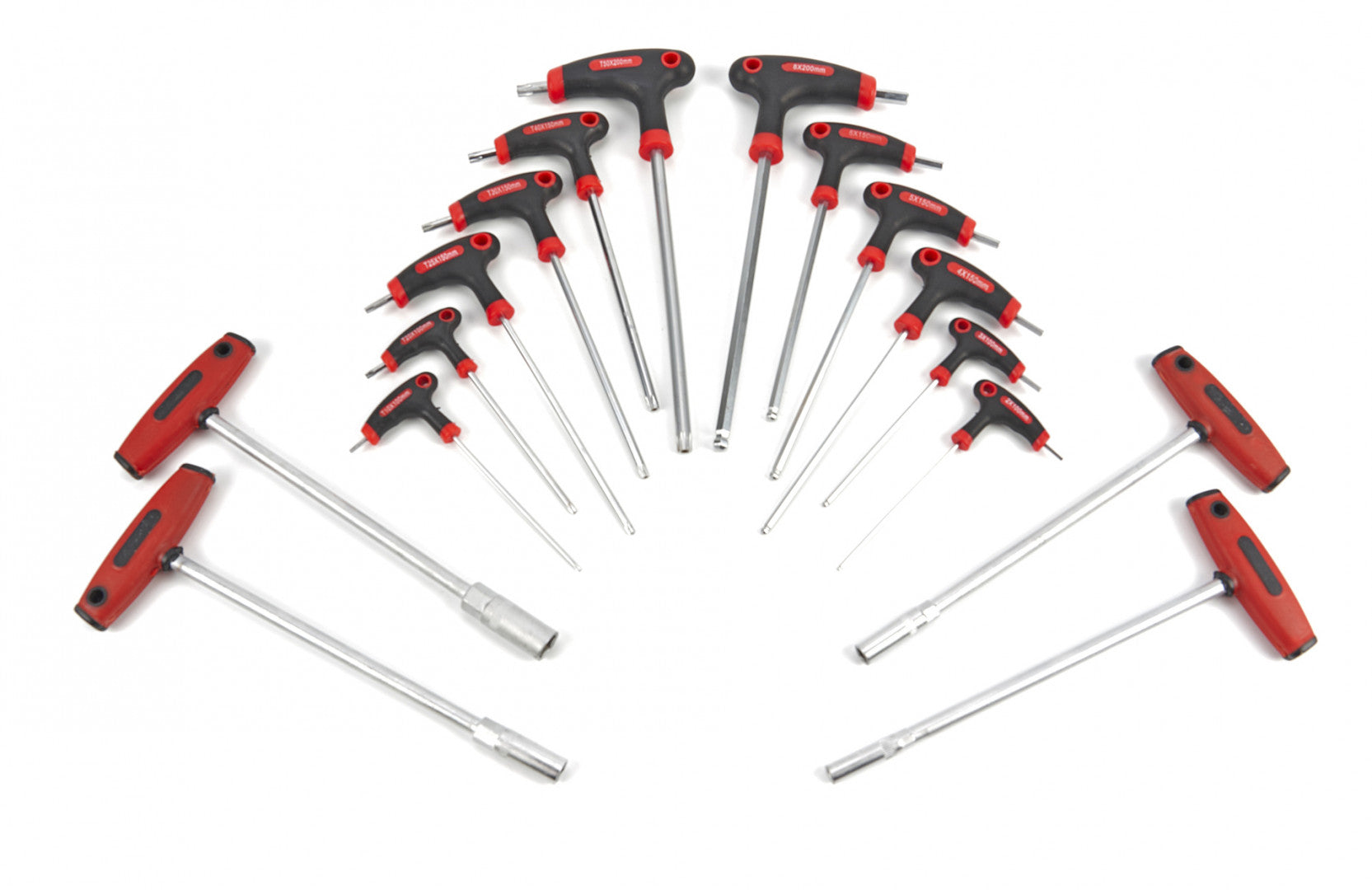 Modulo per carrelli portautensili, serie di cacciaviti con impugnatura scorrevole a T, set di 16 chiavi a T esagonali Torx, Hbm