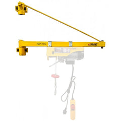 Braccio supporto per paranco elettrico, capacità carico 600kg, braccio di sollevamento girevole 180° con palo, telaio di sollevamento, per officina, garage, braccio di supporto per verricello elettrico, supporto girevole con colonna