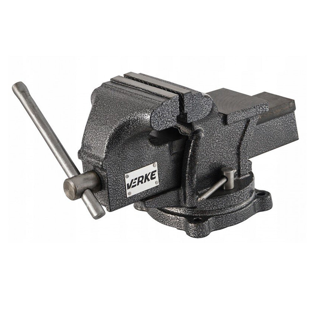 Morsa di precisione da banco con base girevole, morsa da banco rotante-girevole, per uso domestico commerciale da garage officina, morsa da banco apertura 10 cm 4"