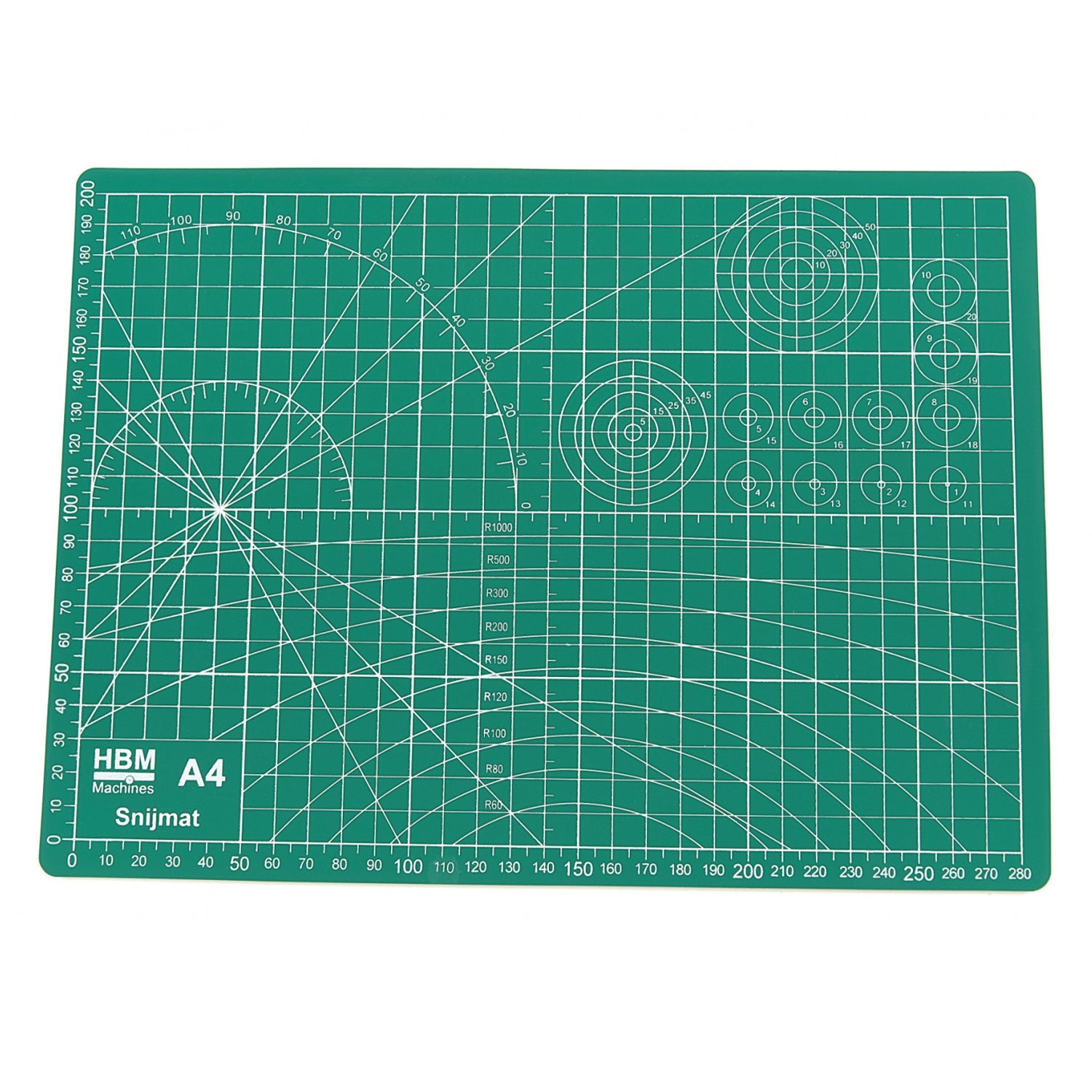 Tappetino da taglio A4 verde, piano da taglio, tappetino autorigenerante a 3 strati, tappeto antitaglio, cutting mat A4, tappetino da taglio