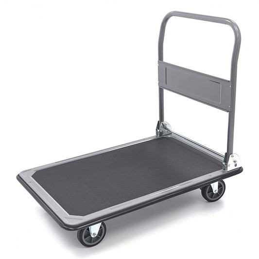 Piattaforma carrello pieghevole per carichi pesanti 350 kg a una mano, carrello con ruote freno