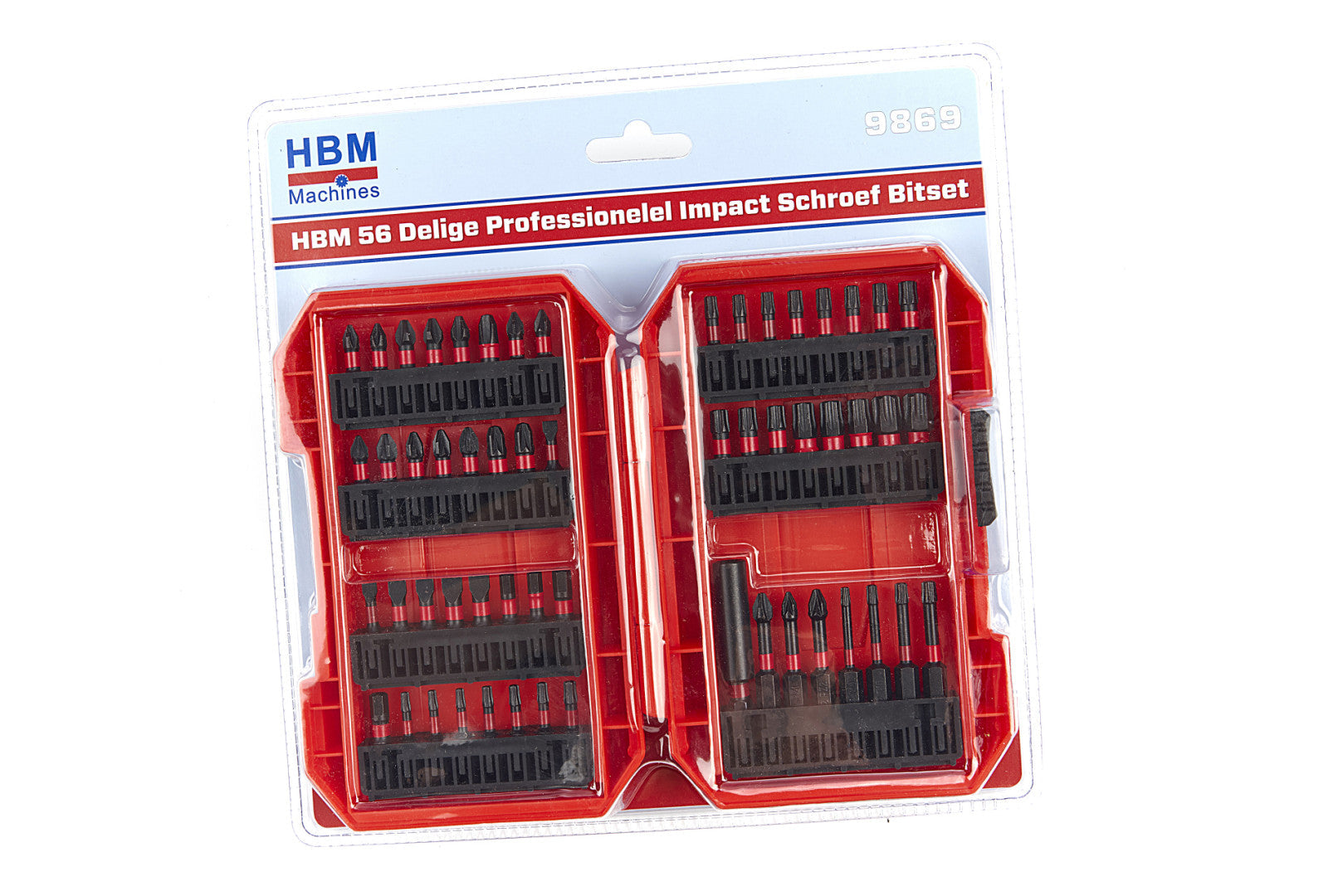 Set bussola a impatto Torx PH PZ, T10-T50, corredo di bussole esagonali con valigetta per chiavi pneumatiche, elettriche e dinamometriche, 56 pezzi Hbm