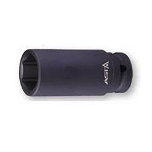 Chiave a bussola lunga ad impatto-a percussione 18 mm con attacco da 1/2" pollici, Cr-mo, lunghezza 78 mm, Asta
