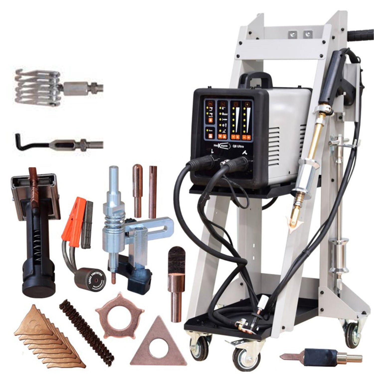 Kit estrattore per carrozzeria 230 V, stazione saldatrice per rimozione ammaccature a punti 5 modalità di saldatura, kit di strumento per riparazione ammaccature carrozzeria per auto camion moto, Spot6500 230 V