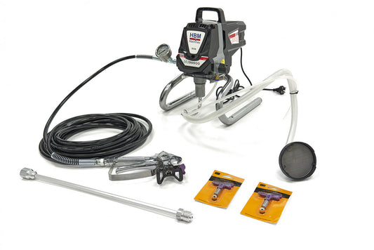 Spruzzatore di vernice airless 1010W 3000 PSI portata Max. 1,5 litri/min, kit uso commerciale per forniture di verniciatura per auto casa interiore esteriore, attrezzatura vernice tubo con ugello, con tubo 10 m ad alta pressione