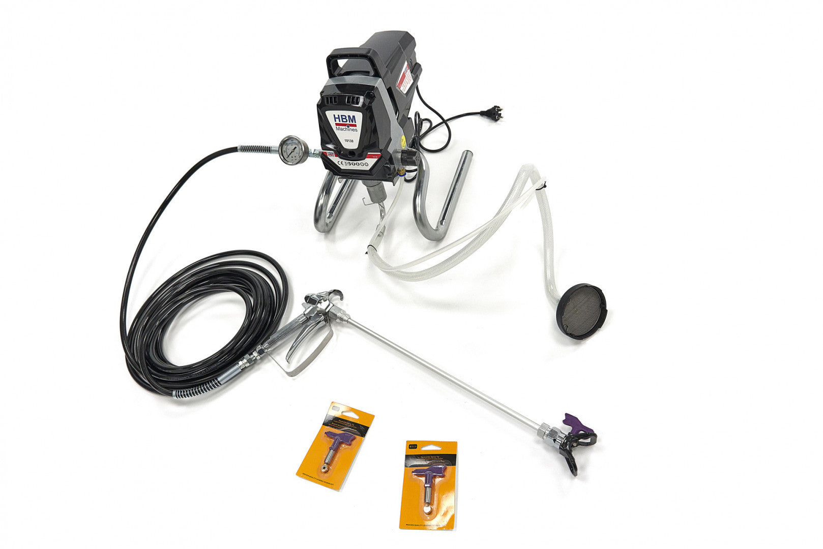 Spruzzatore di vernice airless 1010W 3000 PSI portata Max. 1,5 litri/min, kit uso commerciale per forniture di verniciatura per auto casa interiore esteriore, attrezzatura vernice tubo con ugello, con tubo 10 m ad alta pressione