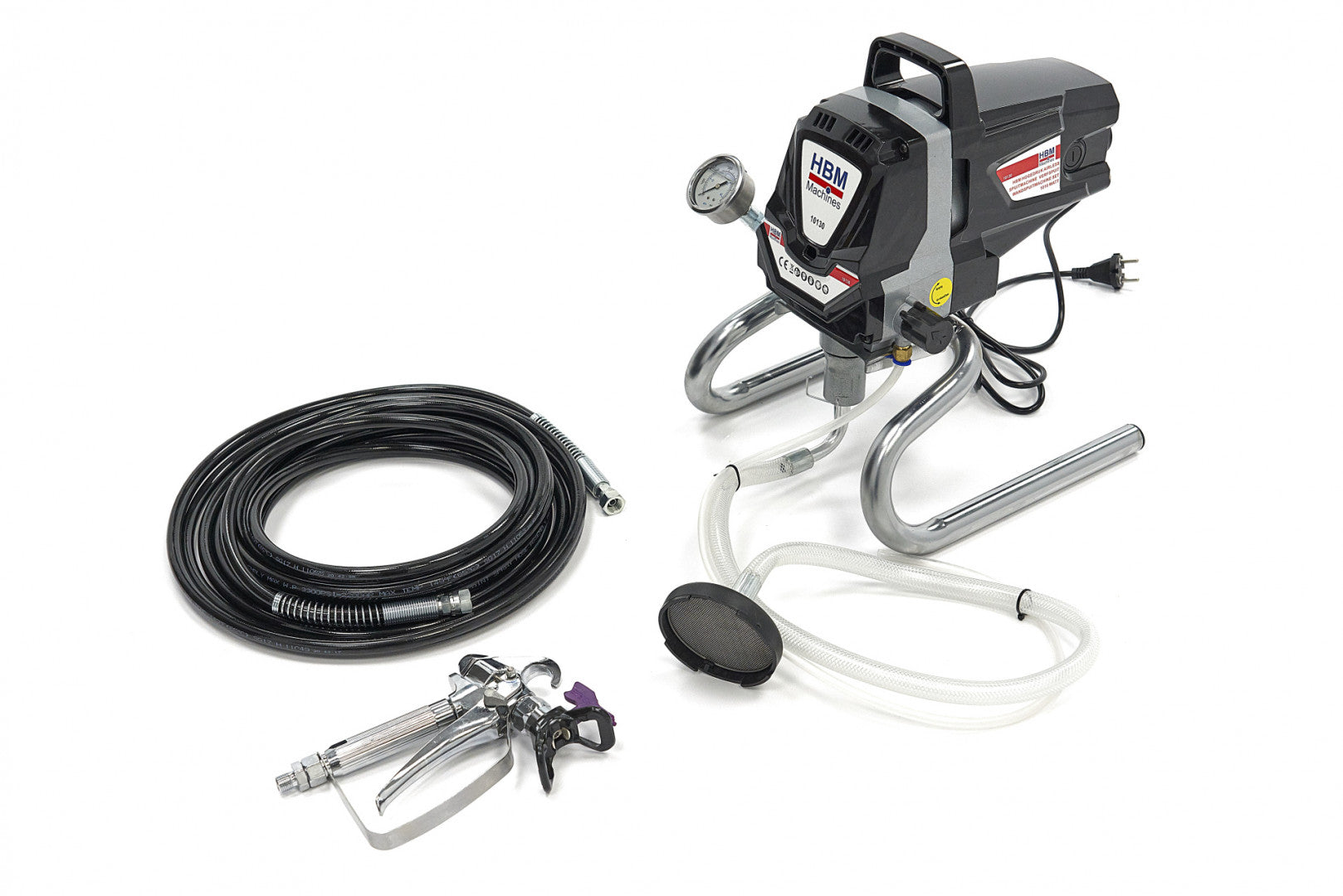 Spruzzatore di vernice airless 1010W 3000 PSI portata Max. 1,5 litri/min, kit uso commerciale per forniture di verniciatura per auto casa interiore esteriore, attrezzatura vernice tubo con ugello, con tubo 10 m ad alta pressione