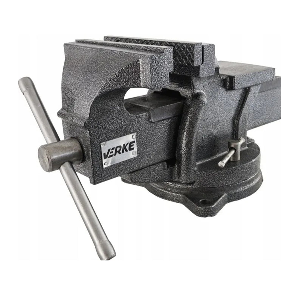 Morsa di precisione da banco con base girevole, morsa da banco rotante-girevole, per uso domestico commerciale da garage officina, morsa da banco apertura 15 cm 6"