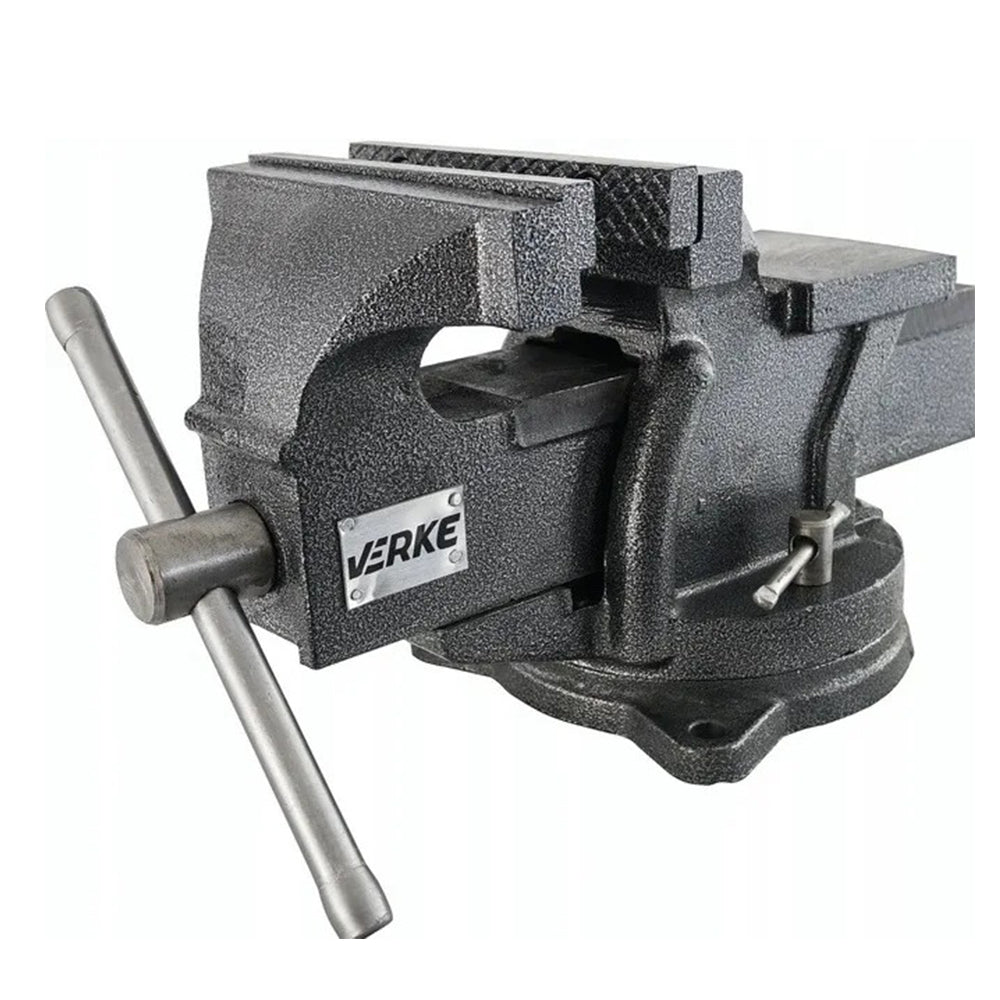 Morsa di precisione da banco con base girevole, morsa da banco rotante-girevole, per uso domestico commerciale da garage officina, morsa da banco apertura 15 cm 6"