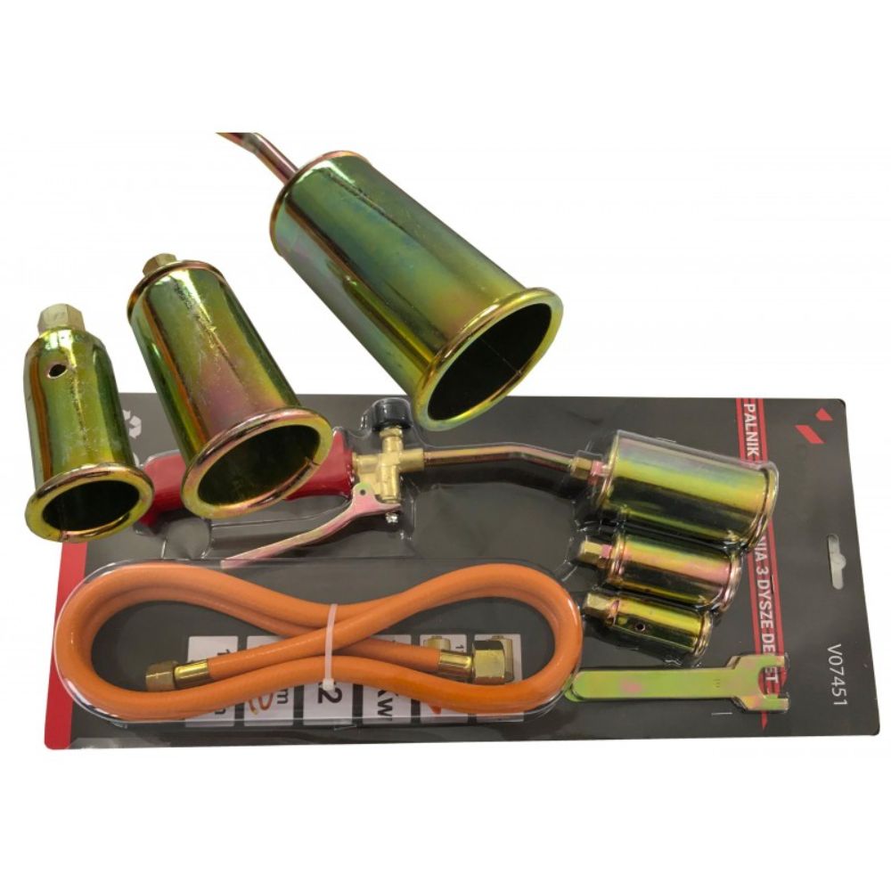 Saldatore/cannello bruciatore a gas con 3 ugelli-becchi di ricambio, 25mm, 35mm, 60mm ,torcia a gas lanciafiamme per sigillatura-fusione asfalto