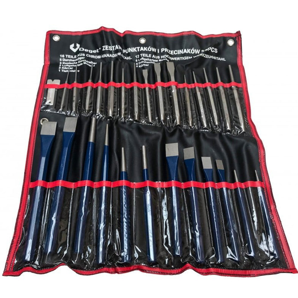 Set di punzoni e scalpelli, 23 pezzi