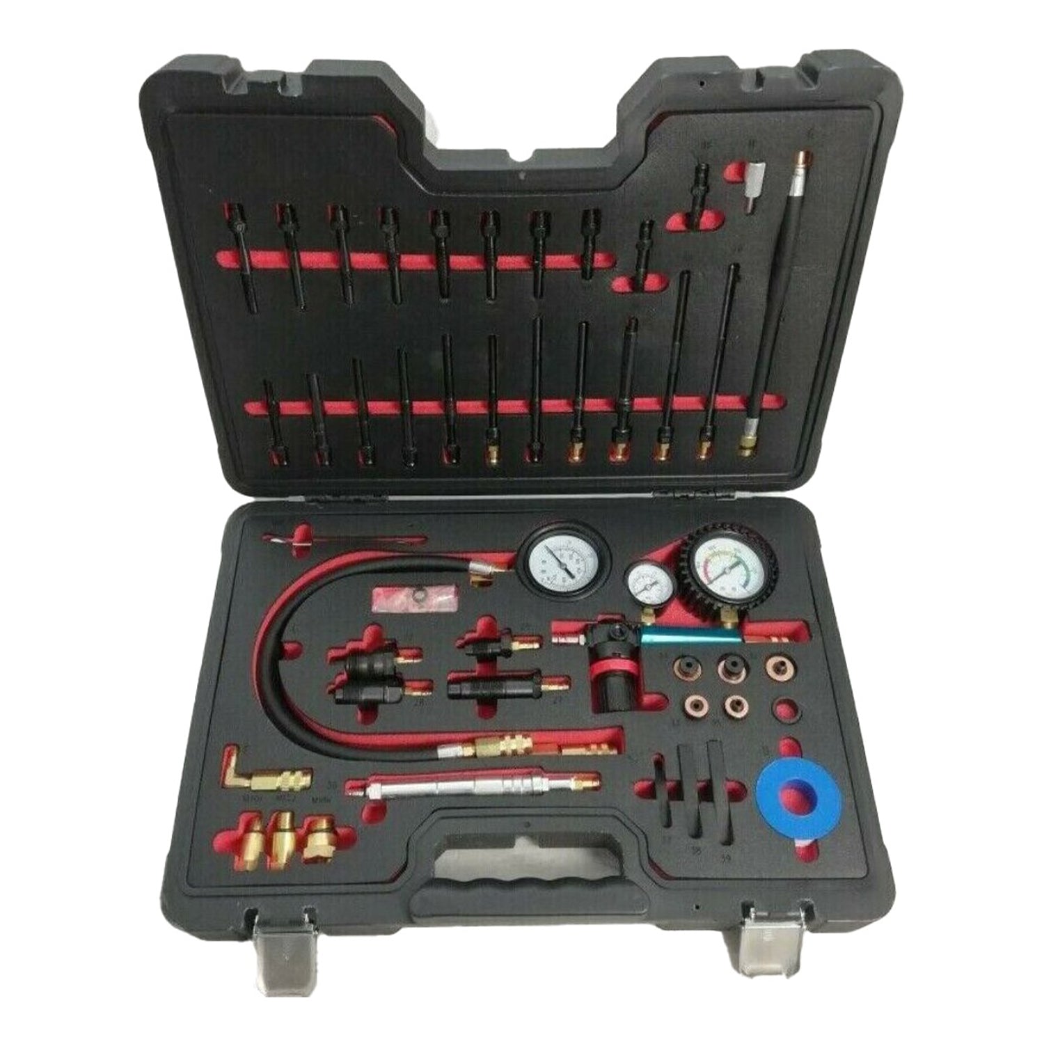 Compressione e perdita di kompressiontester set per benzina motore diesel, set di tester di compressione professionale per auto, tester di perdita di pressione per motori diesel e benzina con adattatore per auto, camion, moto