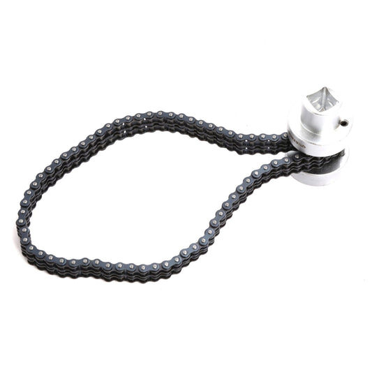Chiave a catena doppia per filtri olio, in acciaio Cr-V con bussola attacco quadro da 1/2", ideale per sostituire i filtri dell'olio, per filtro olio 73–170 mm