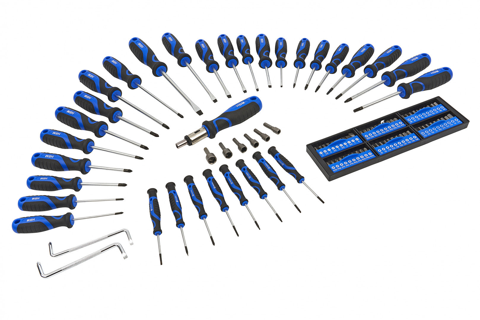 Set giraviti, set di cacciaviti, con supporto 100 pezzi con supporto Hbm