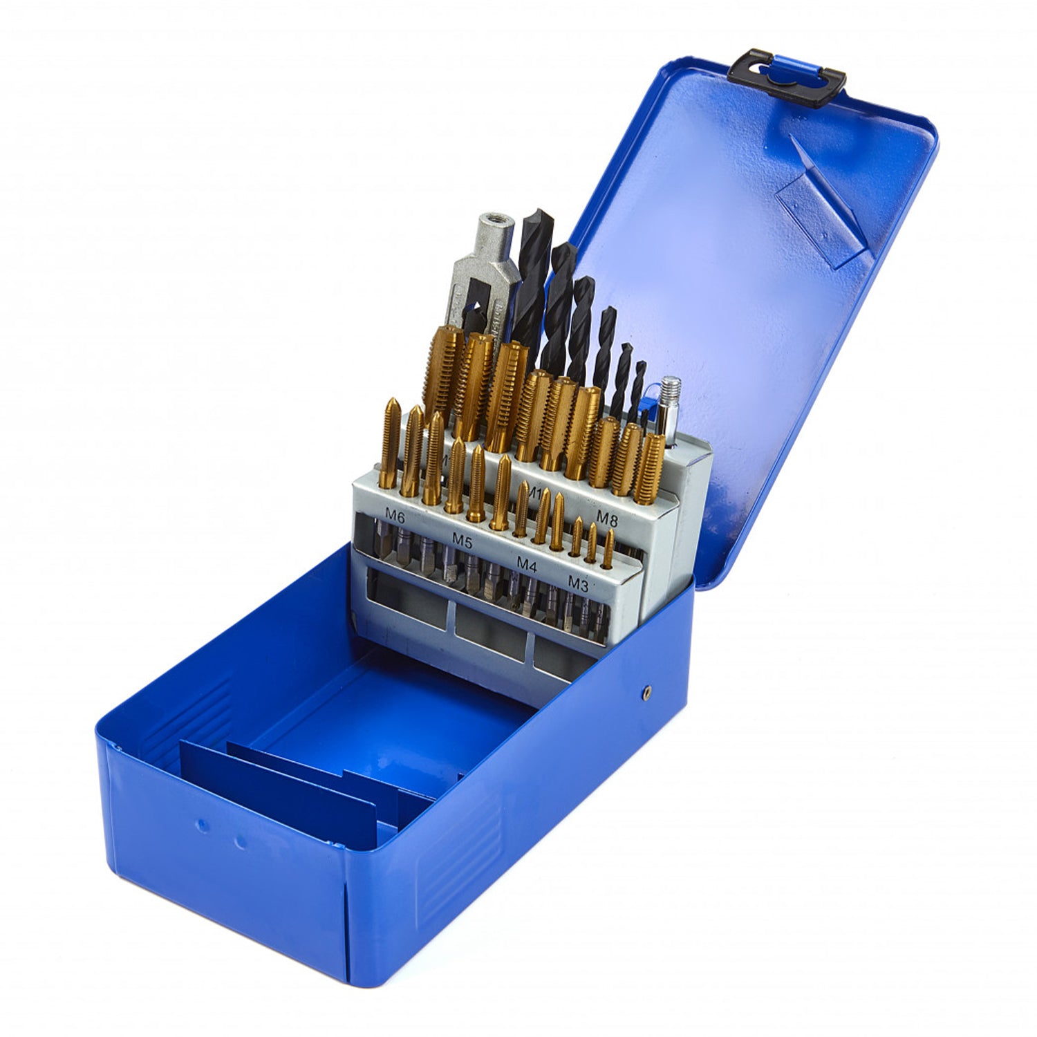 Set di riparazione filettatura, set riparazione filo M3 - M12, con punte e maschi 29 pezzi Hbm