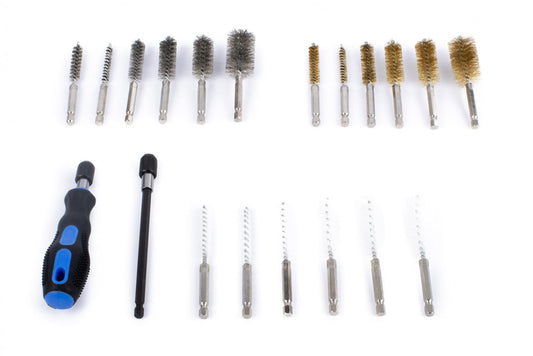 Set-kit strumenti per la pulizia della spazzola del sedile dell'iniettore universale, strumento per iniettori motori, di spazzolini per candelette, 20 pezzi, Hbm