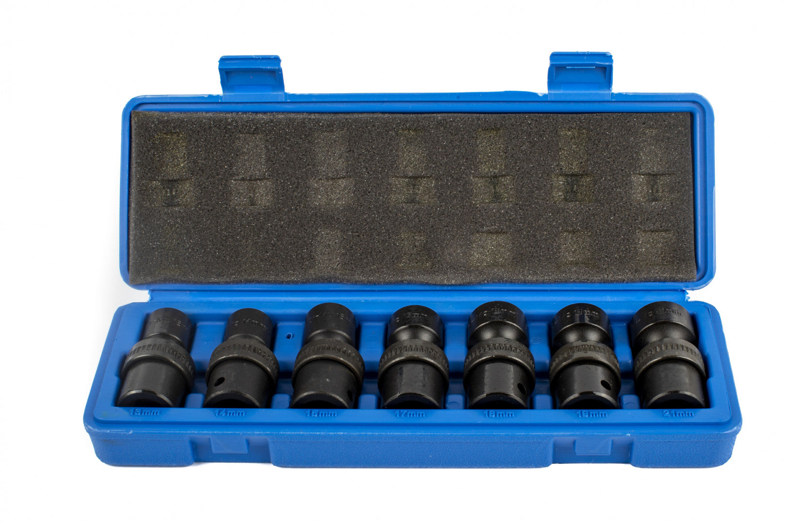 Set di chiavi a bussola snodate 1/2", set di bussole 13–21 mm con snodo, 7 pezzi Hbm