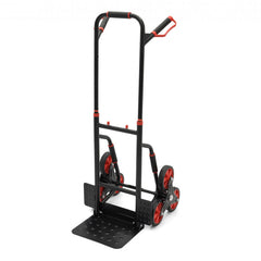 Carrello portapacchi pieghevole 300kg pneumatici maniglie ergonomiche carrellino con ruote portatutto carrelli a mano saliscale in acciaio trasloco porta sacchi trasporto carichi pesanti, modello 2 Hbm
