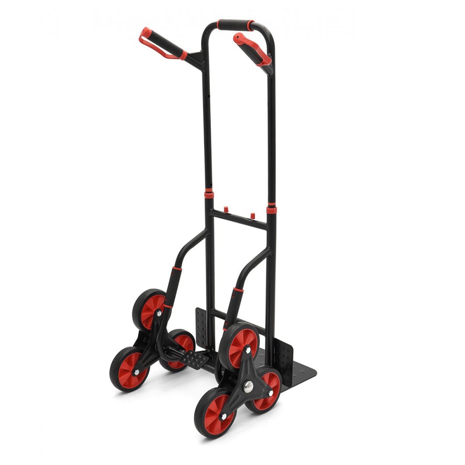 Carrello portapacchi pieghevole 300kg pneumatici maniglie ergonomiche carrellino con ruote portatutto carrelli a mano saliscale in acciaio trasloco porta sacchi trasporto carichi pesanti, modello 2 Hbm