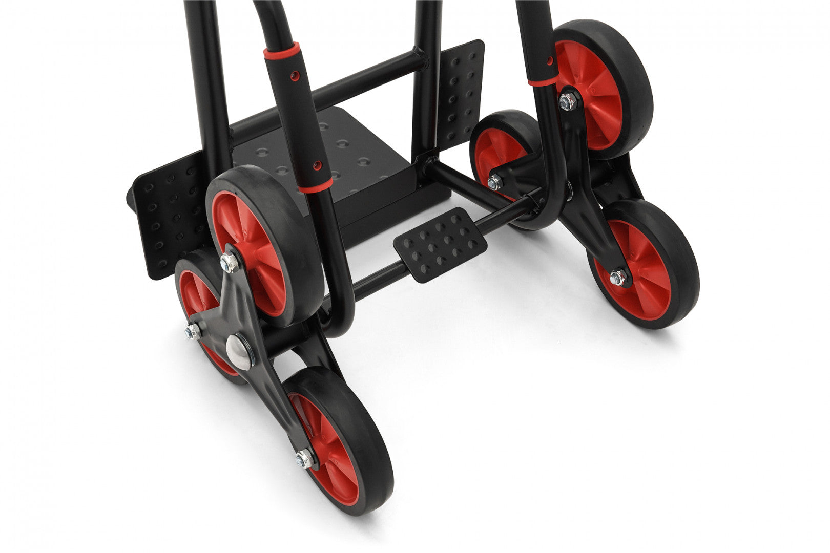 Carrello portapacchi pieghevole 300kg pneumatici maniglie ergonomiche carrellino con ruote portatutto carrelli a mano saliscale in acciaio trasloco porta sacchi trasporto carichi pesanti, modello 2 Hbm