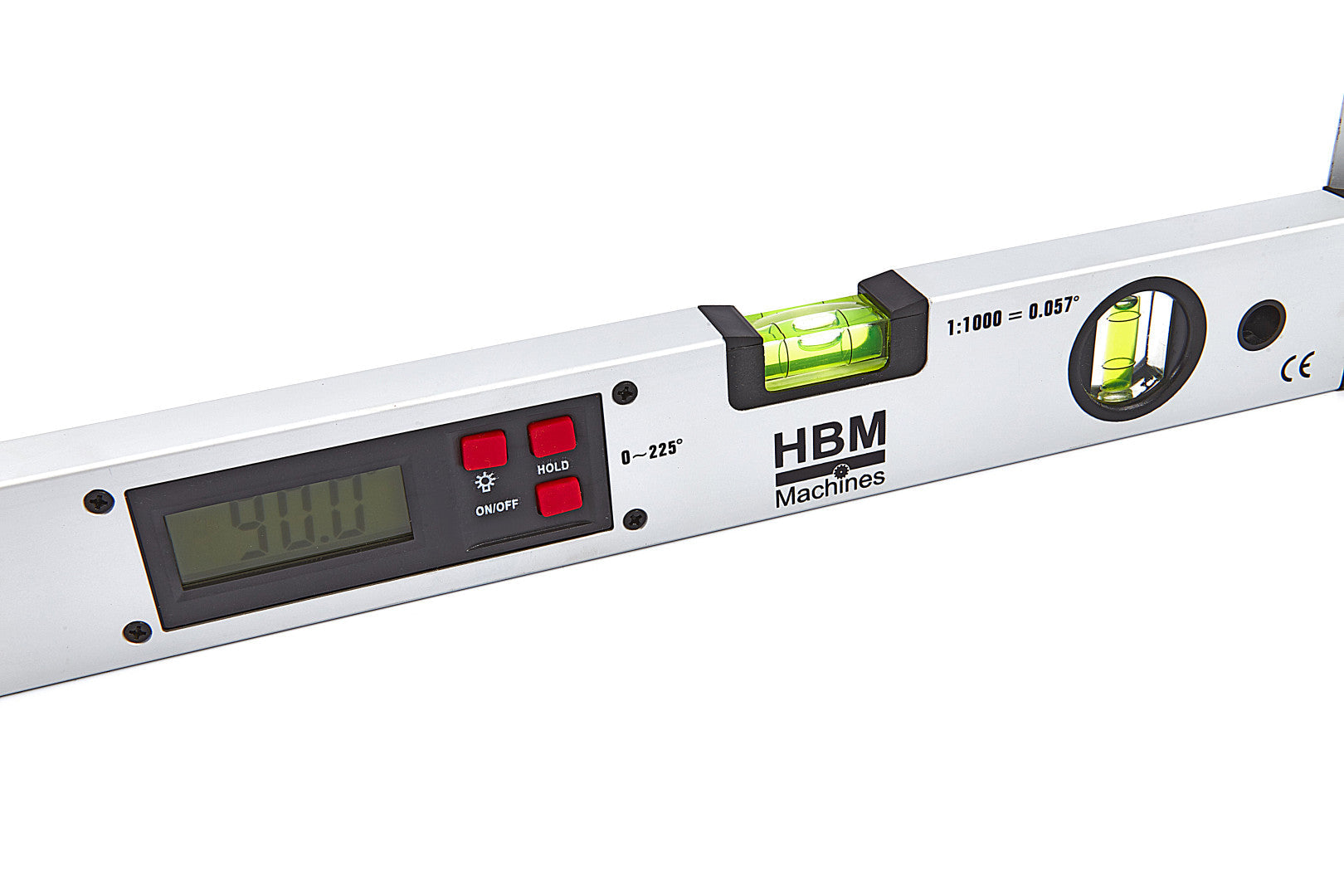 Squadra combinata con livella metrica a bolla d'aria integrata, per falegname, 400 mm Hbm