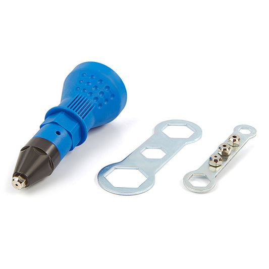 Adattatore per pistola rivettatrice per rivetti ciechi M3–M10 per avvitatori e trapani a batteria HBM