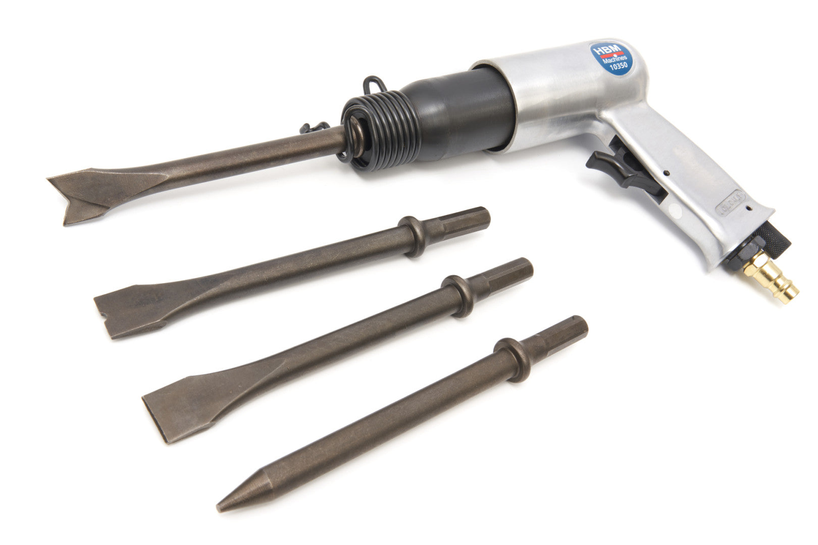 Scaler pneumatico ad ago e pistola martello pneumatico 2 in 1, kit pneumatico per la rimozione/sverniciatura della ruggine ad ago per la pulizia di metalli e vernici - testina di ricambio, HBM