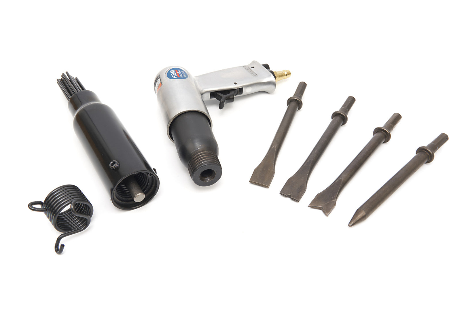 Scaler pneumatico ad ago e pistola martello pneumatico 2 in 1, kit pneumatico per la rimozione/sverniciatura della ruggine ad ago per la pulizia di metalli e vernici - testina di ricambio, HBM