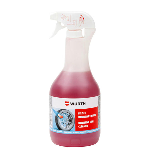 Pulitore cerchi e gomme, deterge e sgrassa gli pneumatici delle auto, ideale per rinnovare cerchi e gomme, per tutti i cerchioni in alluminio verniciato e non verniciato e per cerchioni in acciaio, formato 1000ml, Würth