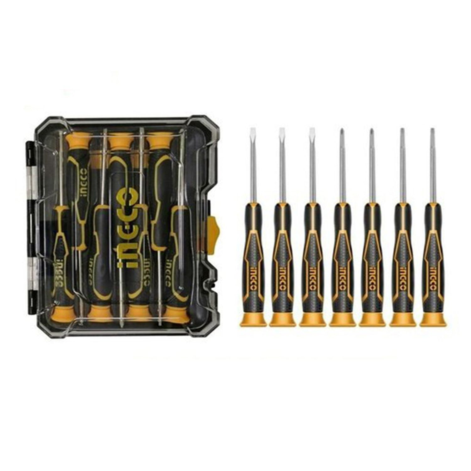 Set di 7 cacciaviti di precisione, kit di strumenti di riparazione fai da te per computer portatile, occhiali, orologi, elettronica, Ingco