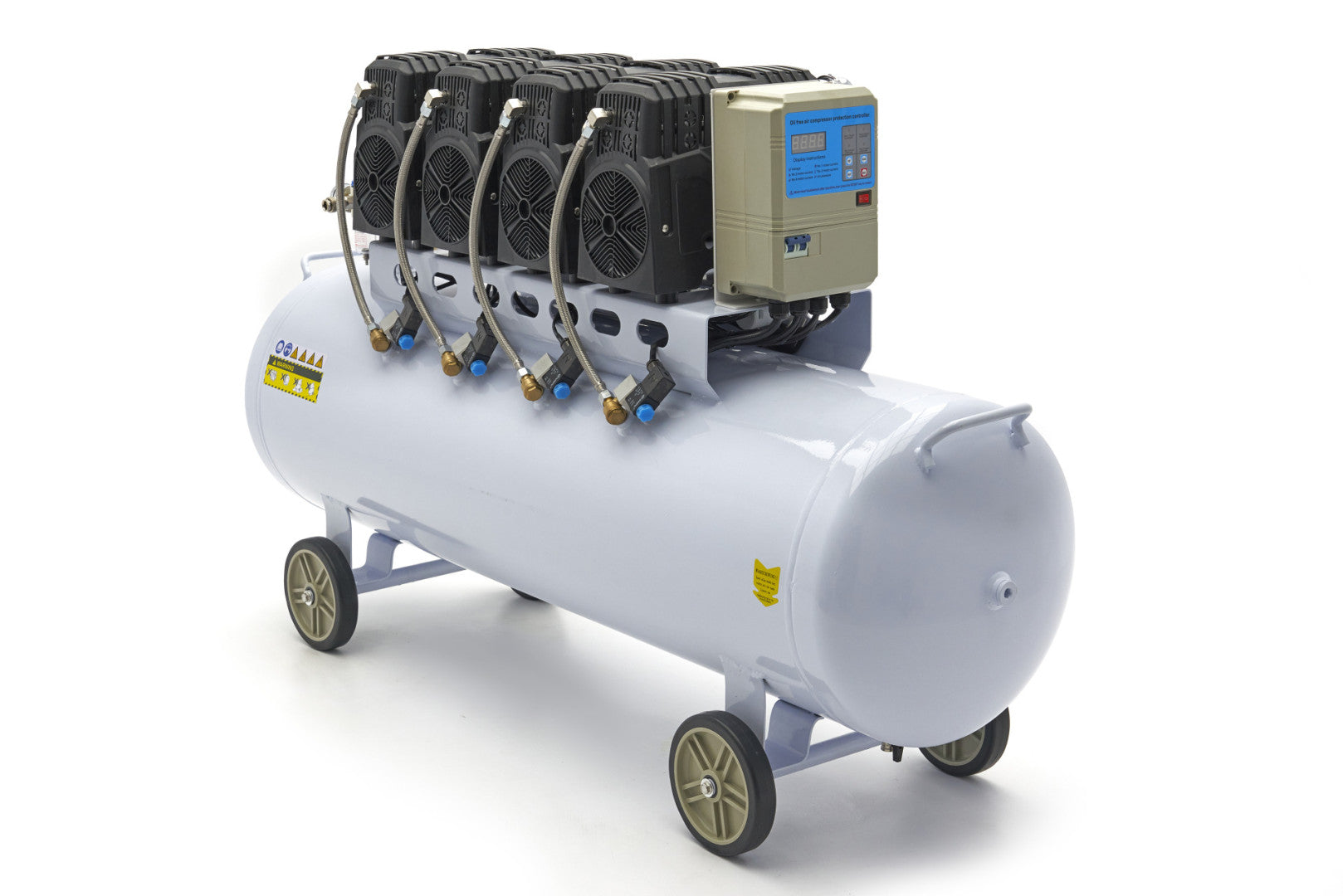Compressore aria silenziato - con capacità del serbatoio di 200 litri - senza olio, oil free - per utensili pneumatici, SGS 10 bar HBM Machines Olanda