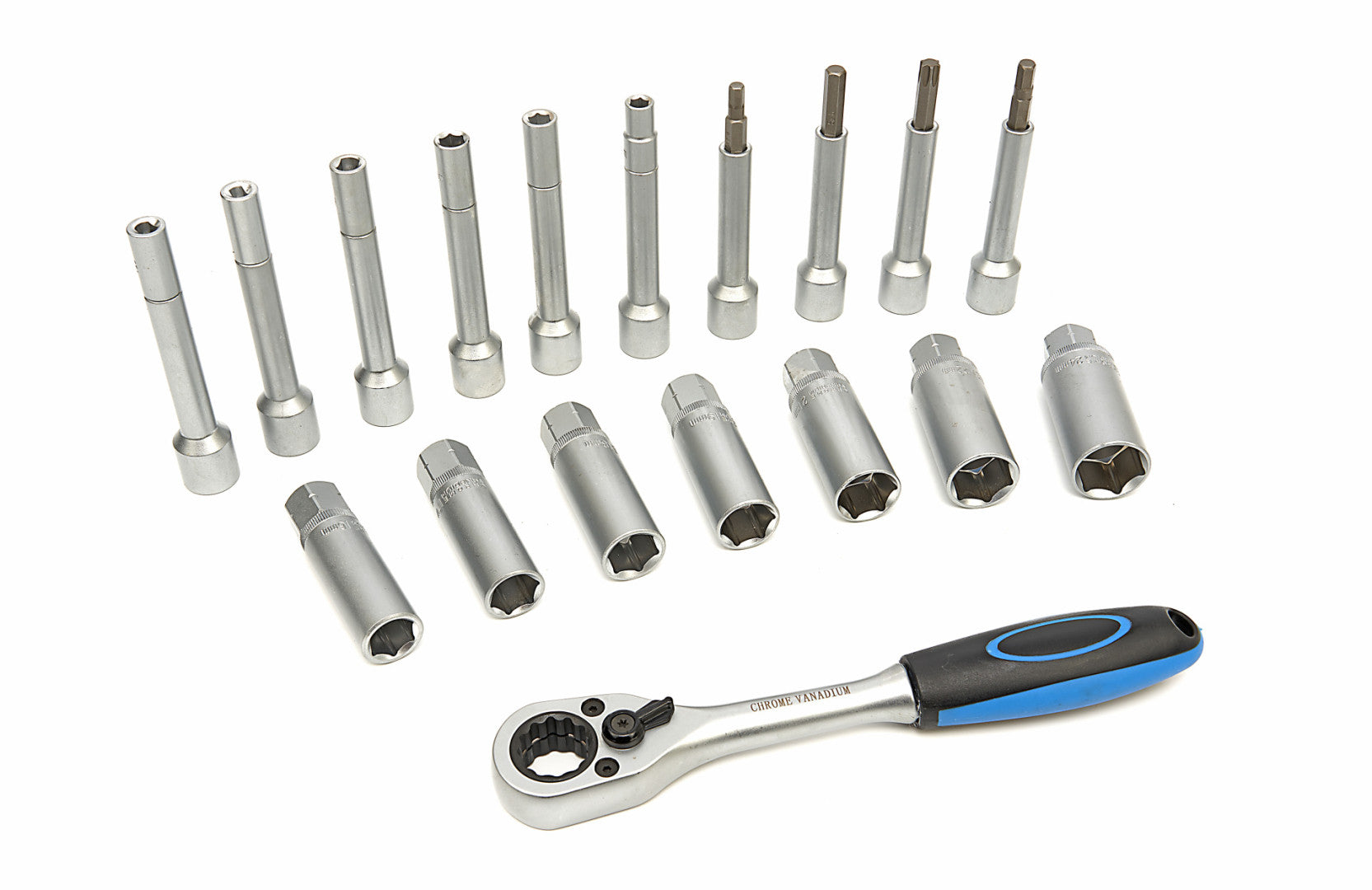 Set chiavi smontaggio ammortizzatori - chiave per ammortizzatore con attrezzo per la divaricazione dei montanti e set di bussole per smontare ammortizzatori, Hbm