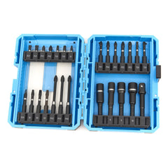 Set di punte e bit (con bit e portabit universale, accessorio per avvitatore a impulsi), set di bit di avvitamento, bit pH, PZ, S, accessori trapano e cacciavite, Hbm 26 pezzi
