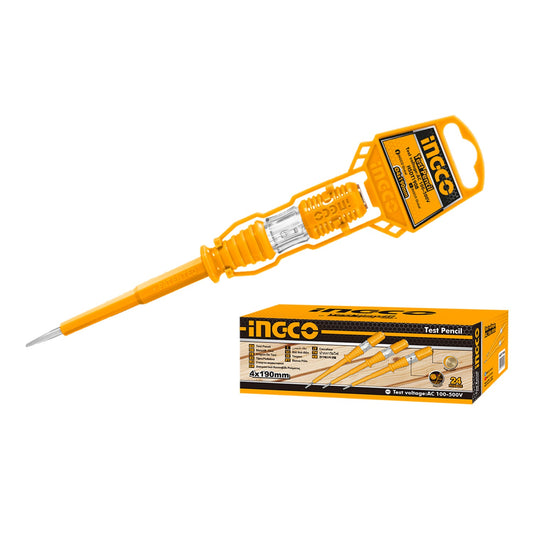 Cacciavite-cercafase rilevatore di tensione elettrica, giravite tester di tensione con indicatore led da 100 a 500 V, penna misuratrice di tensione Ingco