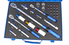 Set chiavi dinamometriche professionali 5–220 Nm 32 pezzi, cricchetto chiavi momento chiave, HBM Machines Olanda