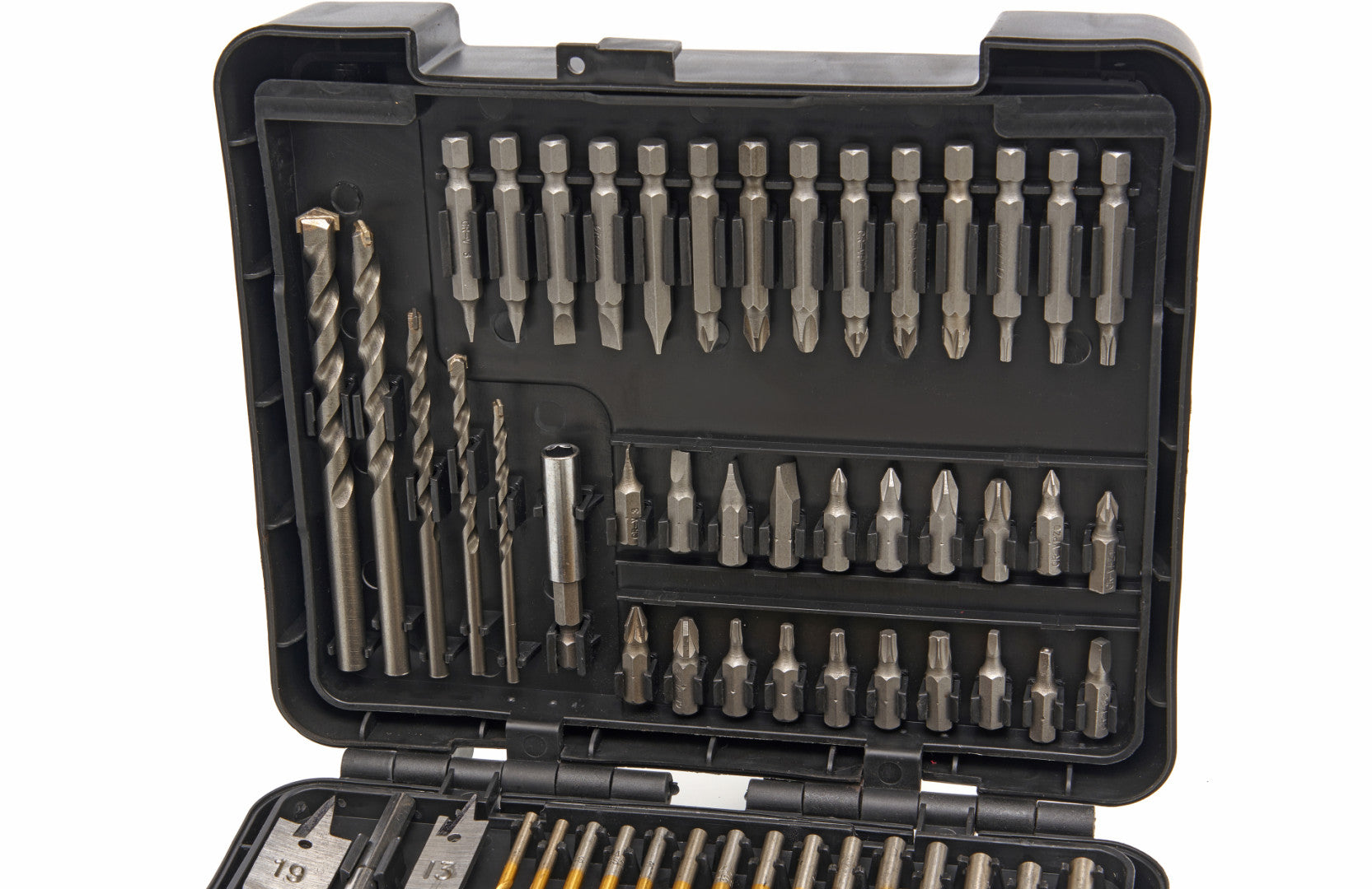 Set punte e bit per legno, pietra e metallo, accessori per utensili di foratura e avvitamento, 204 pezzi HBM