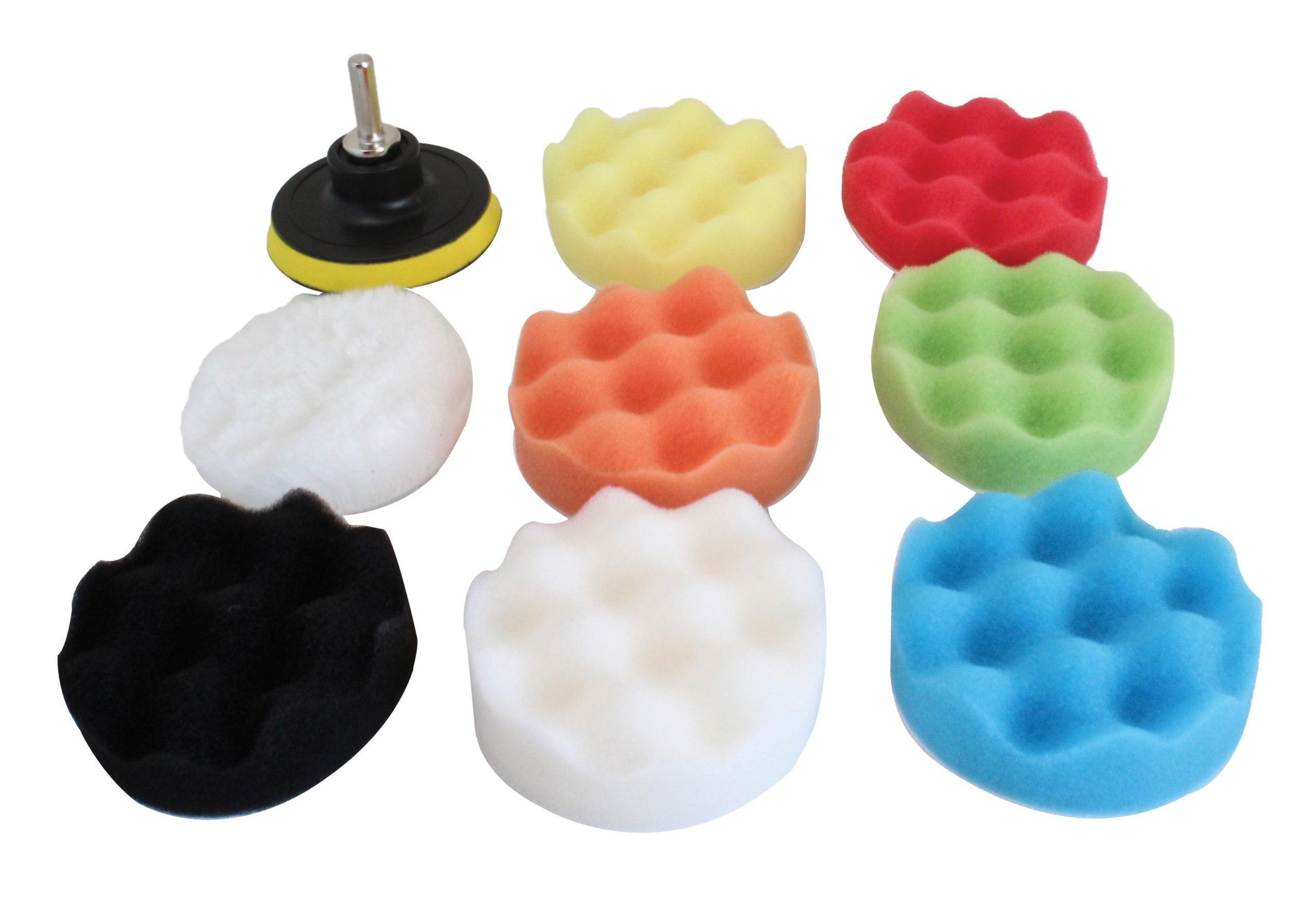 Set di spugne per lucidatura in microfibra, pad per cere, polish, detergenti e sigillante vernice, alternativa a lucidatrice, lucidatura, lucidatrice eccentrica, 80 mm Satra