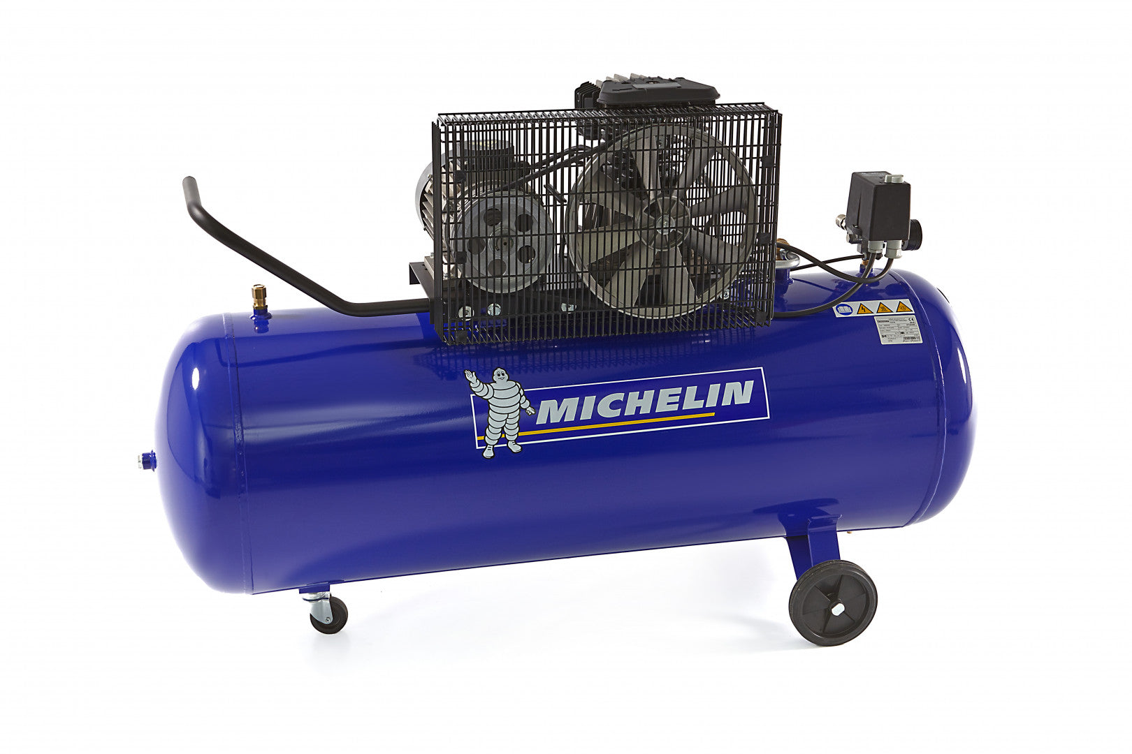 Compressore d'aria professionale Michelin 200 L, 3 HP, 230 V, prodotto FIAC Italy.