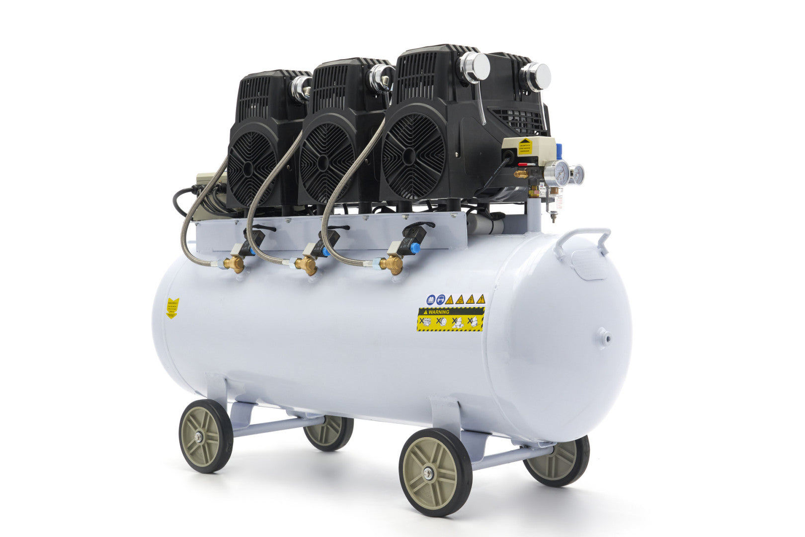 Compressore aria silenziato - con capacità del serbatoio di 150 litri - senza olio, oil free - per utensili pneumatici, 10 bar HBM Machines Olanda