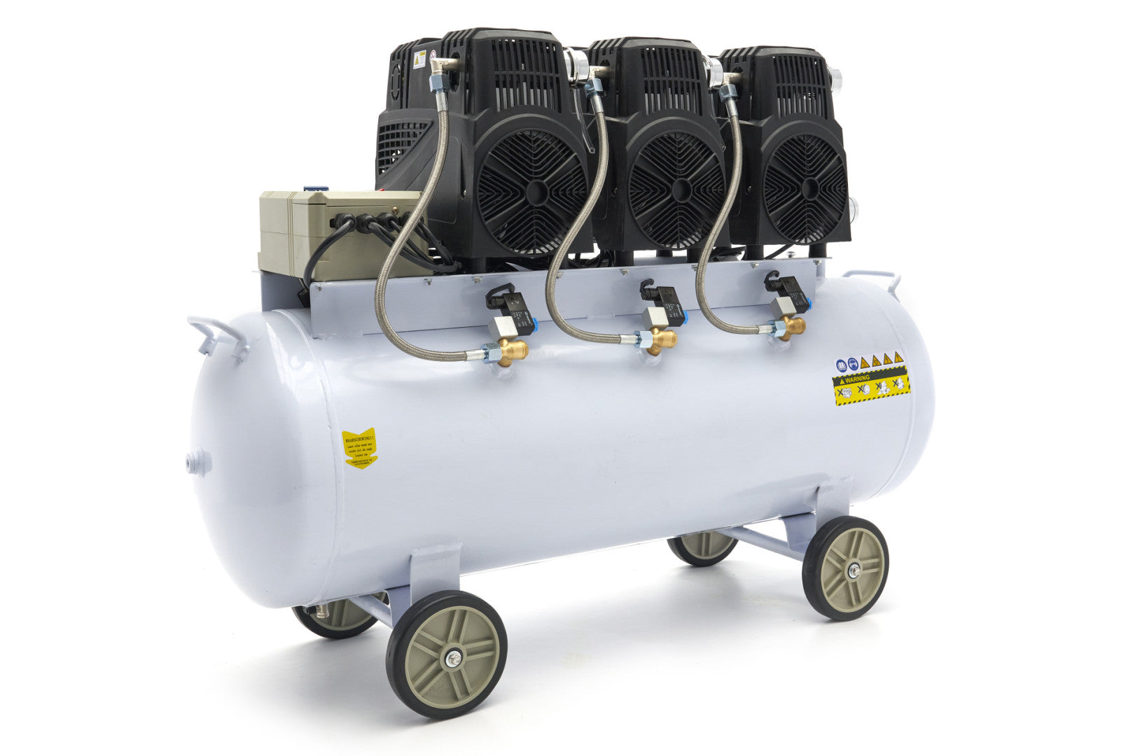 Compressore aria silenziato - con capacità del serbatoio di 150 litri - senza olio, oil free - per utensili pneumatici, 10 bar HBM Machines Olanda