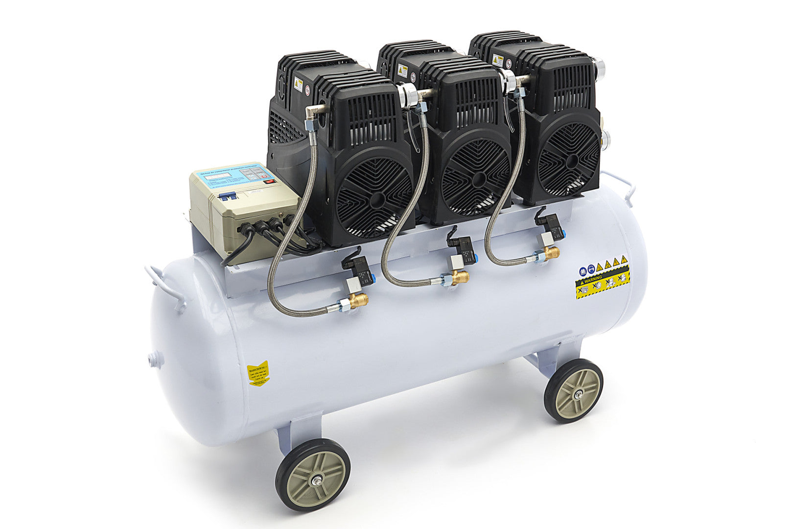 Compressore aria silenziato - con capacità del serbatoio di 150 litri - senza olio, oil free - per utensili pneumatici, 10 bar HBM Machines Olanda